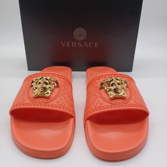 Versace Medusa Rubber Pool Slides Sandals - Picture 1 of 8